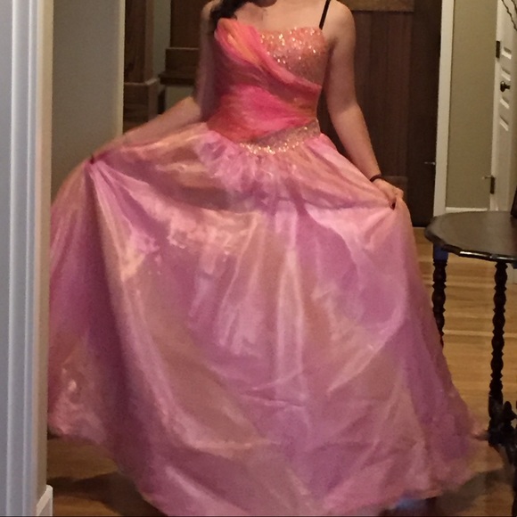 Princess Pink Prom Formal Dress Ball Gown Pageant Princess Quinceañera Barbie - Picture 11 of 16